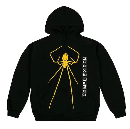 Cactus Plant Flea Market x ComplexCon Smiley Spider Hoodie Black