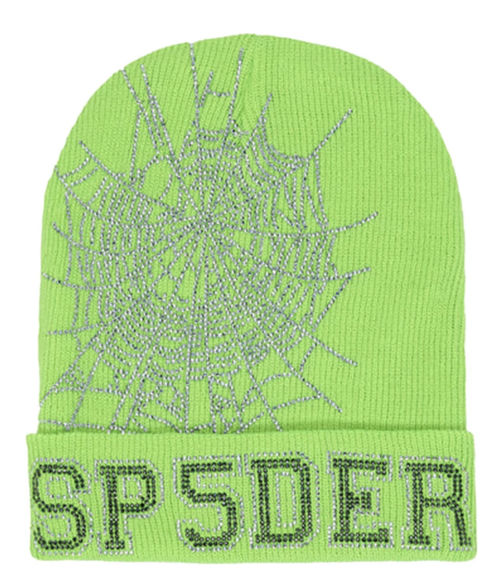 Sp5der Web Beanie Slime Green