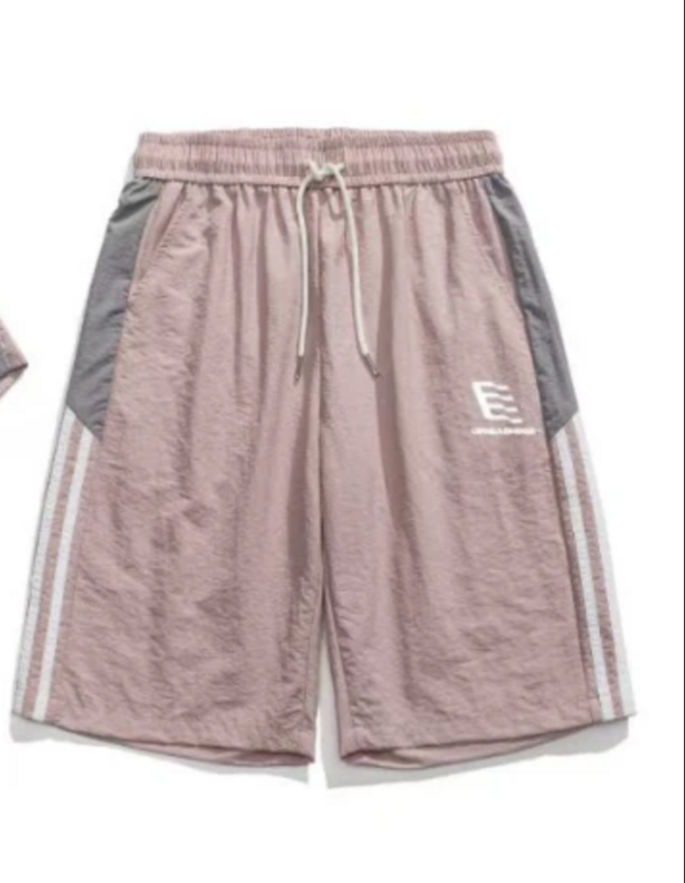 Uphead Hood Track Shorts Pink