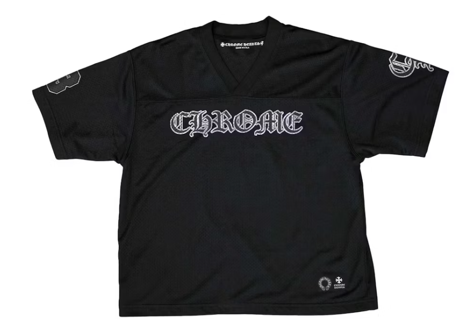 Chrome Hearts Mesh Stadium Football Jersey Black