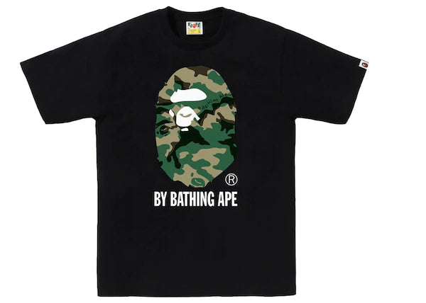 BAPE Woodland Camo By Bathing Ape Tee Black