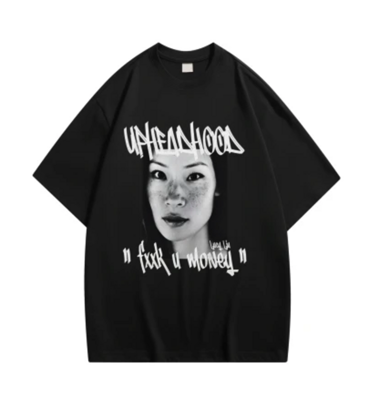 Uphead Hood Lucy Liu Tee Black