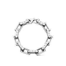 Louis Vuitton Monogram Chain Barcelet Silver M00308