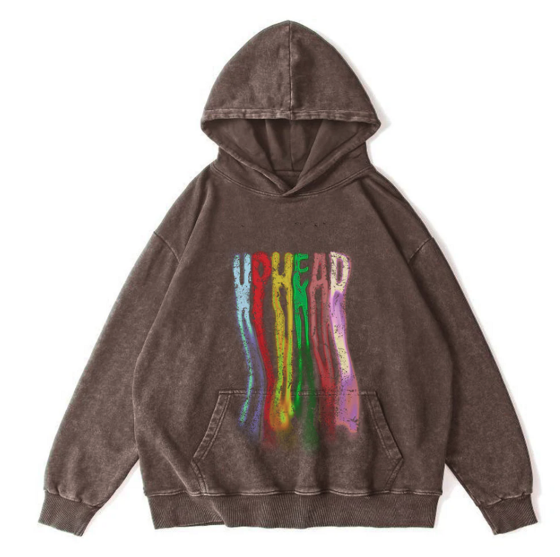 Uphead Dripped Hoodie Brown