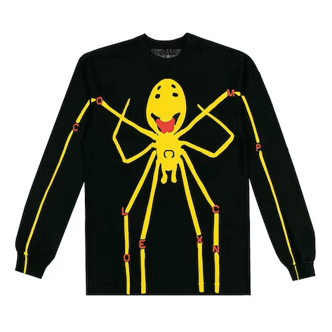 Cactus Plant Flea Market x ComplexCon Smiley Spider Thermal L/S T-shirt Black