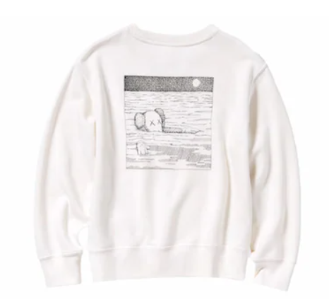 KAWS x Uniqlo Kids Longsleeve Sweatshirt Off White