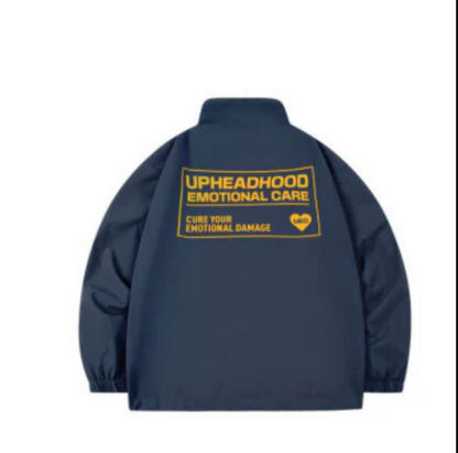 Uphead UEC Windbreaker Jacket Yellow Navy