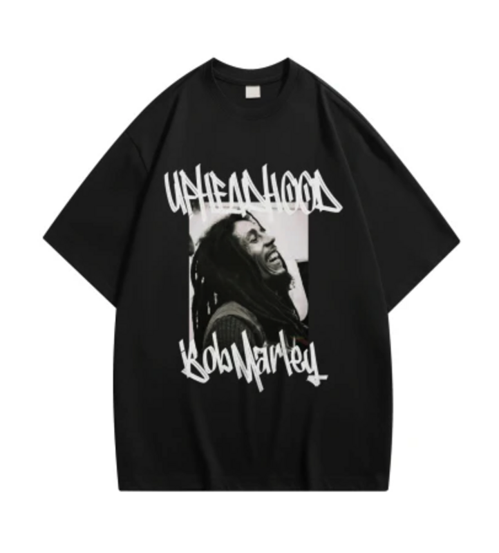 Uphead Hood Bob Marley Tee Black