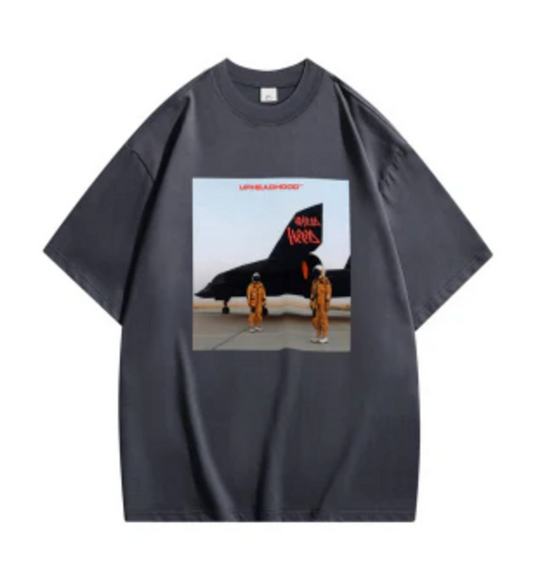 Uphead Hood Astronaut Tee Dark Grey