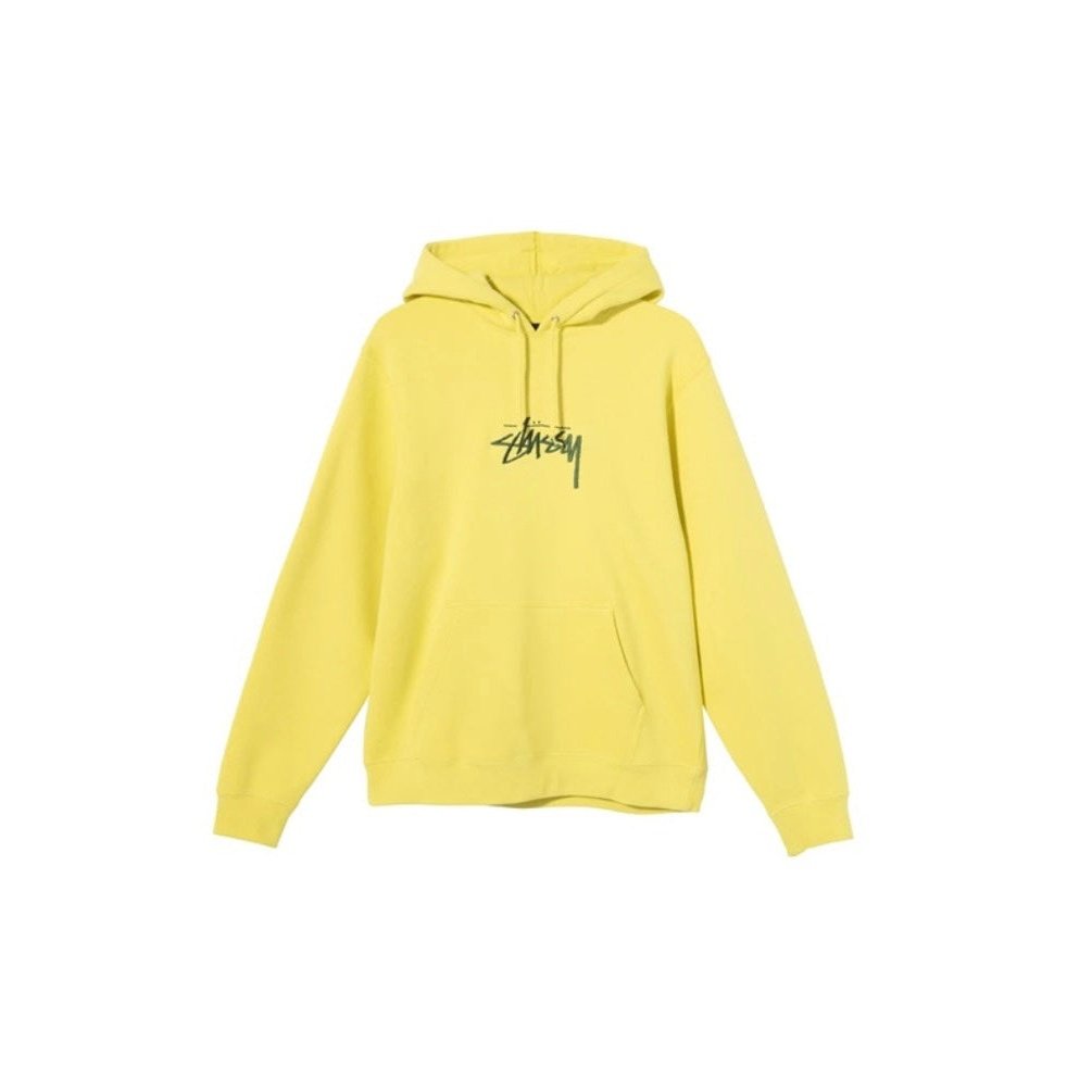 Stussy Logo App Hoodie - Lemon
