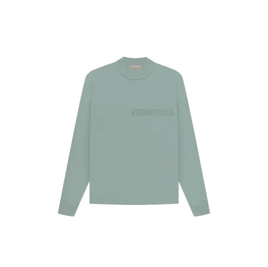 FEAR OF GOD ESSENTIALS Logo-Appliquéd Cotton-Jersey Mock-Neck T-Shirt Green
