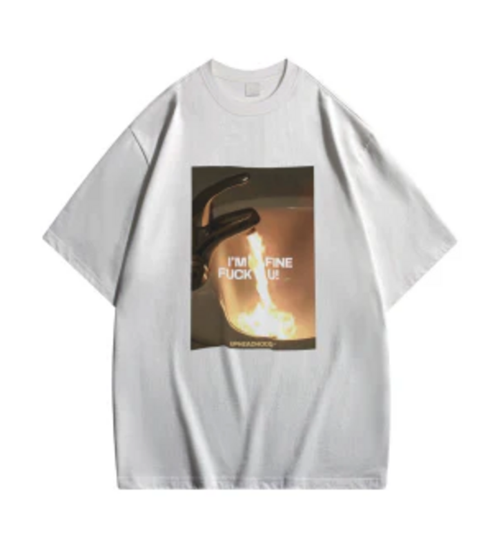 Uphead I"m Fine F You Tee White