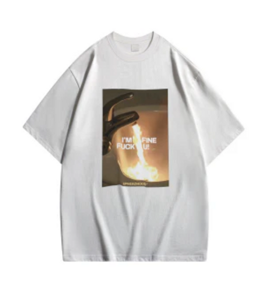 Uphead I"m Fine F You Tee White