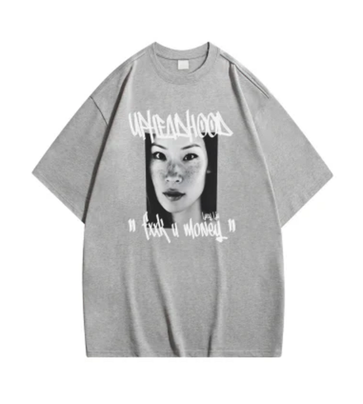 Uphead Hood Lucy Liu Tee Grey