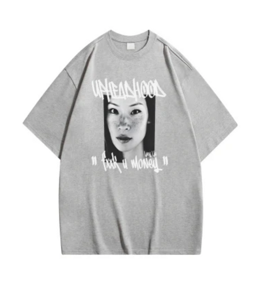 Uphead Hood Lucy Liu Tee Grey