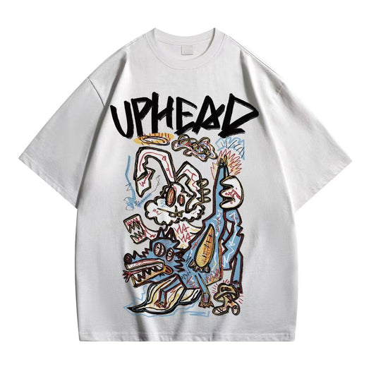 Uphead Bunny wolf Tee White