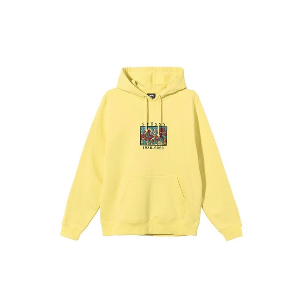 Stussy Irises App Hoodie - Lemon