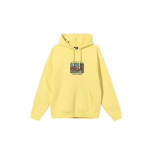 Stussy Irises App Hoodie - Lemon