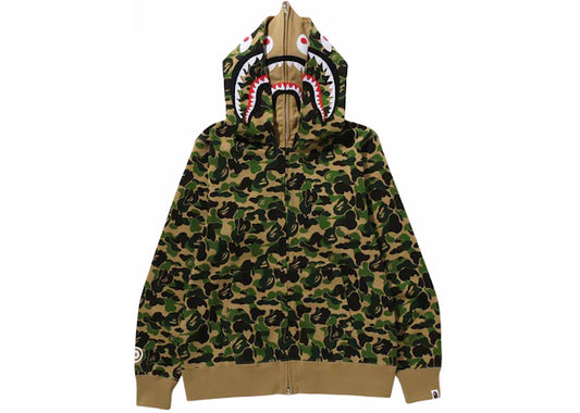 BAPE ABC Camo Double Shark Full Zip Hoodie (FW23) Green