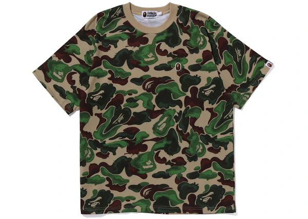 BAPE Art Camo Ape Head One Point Tee Green