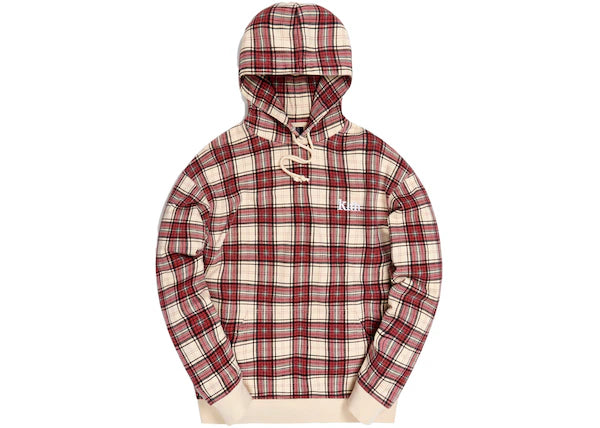 Kith Printed Fleece Williams III Hoodie Red/White Plaid