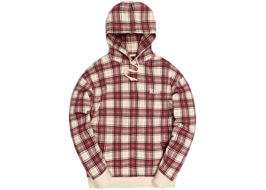 Kith Printed Fleece Williams III Hoodie Red/White Plaid