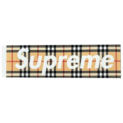 Supreme Burberry Box Logo Sticker (Brown)
