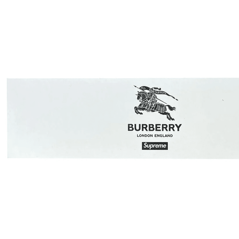 Supreme Burberry Box Logo Sticker (Brown)