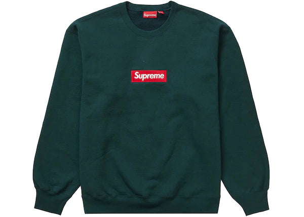 Supreme Box Logo Crewneck (FW22) Dark Pine