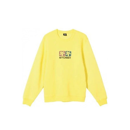 Stussy 2 Flowers App Crew - Lemon