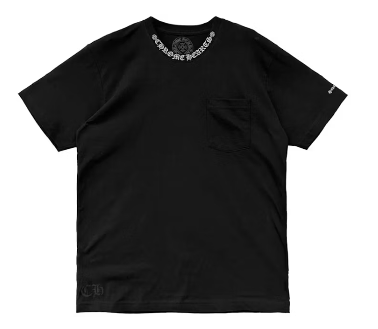 Chrome Hearts Short Sleeve Pocket Crew T-shirt Black