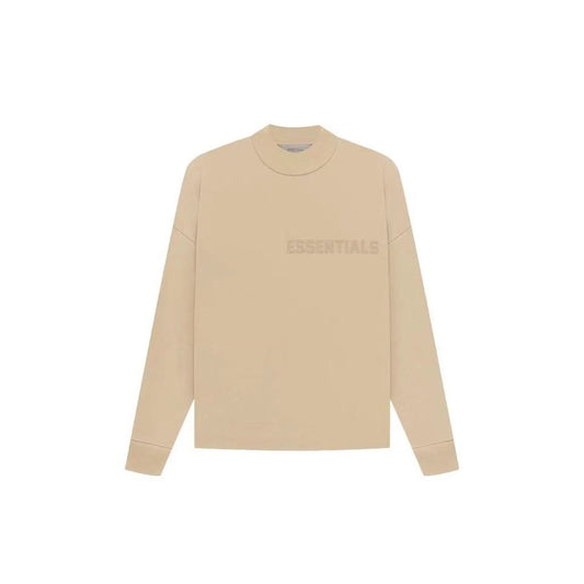 FEAR OF GOD ESSENTIALS Logo-Appliquéd Cotton-Jersey Mock-Neck T-Shirt Sand