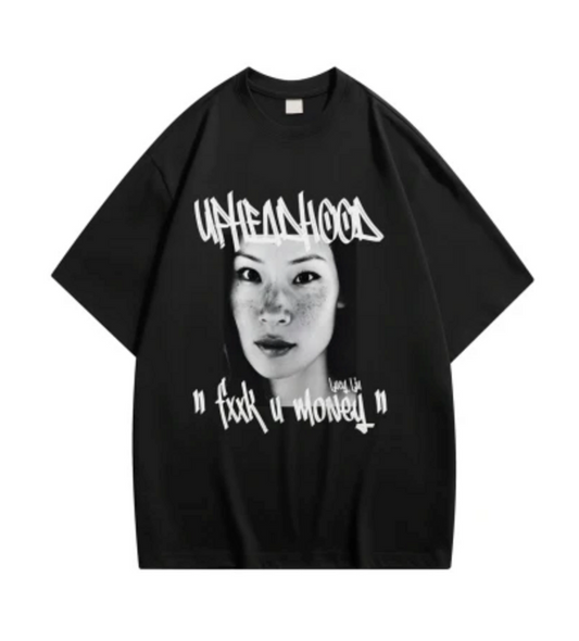 Uphead Hood Lucy Liu Tee Black