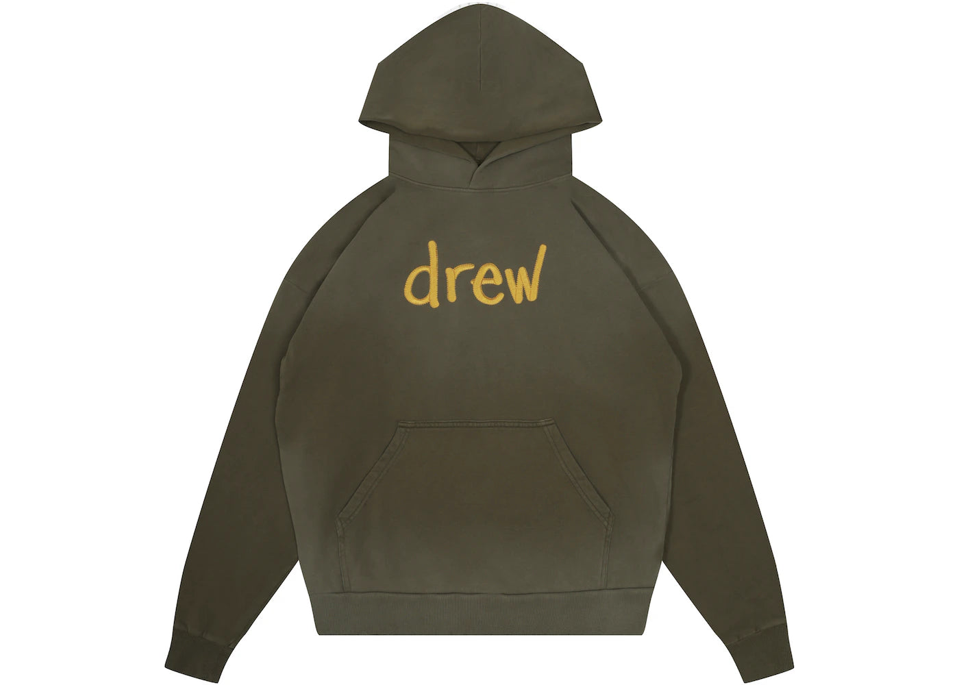 drew house scribble oversized hoodie faded olive