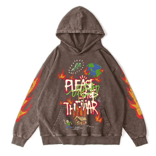 Uphead Peace Hoodie Brown