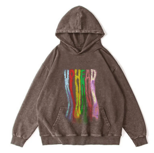 Uphead Dripped Hoodie Brown