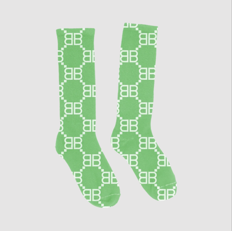 Lime Matrix Socks
