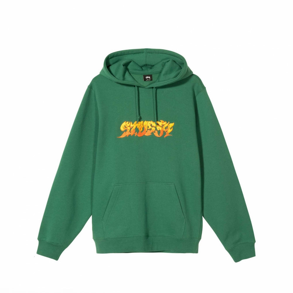 Stussy Fire App. Hoodie - Dark Green