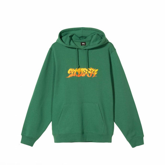 Stussy Fire App. Hoodie - Dark Green
